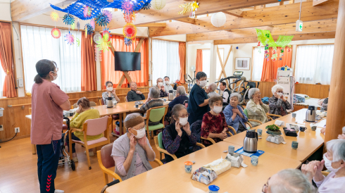 運動機能の向上訓練をしている様子